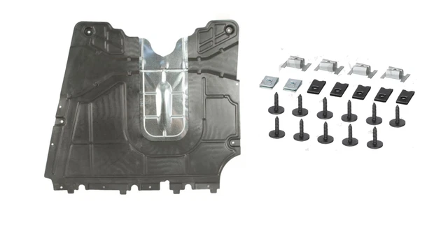 Clips + Plaque De Protection Sous Moteur Pour Fiat Ducato 2006-2023 - Noir Neuf