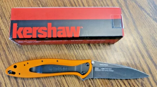 MAC Tools Orange Kershaw LEEK Pocket Knife Clip Assisted Opening USA 1660ORBWMAC 2