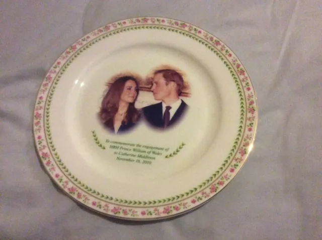 William & Kate Engagement Commemorative Plate Royal Doulton