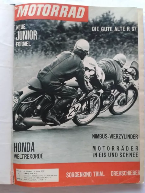 Sammelbuch Zeitschrift Das Motorrad Heft 1 bis 13, 45. Jahrgang, 1963