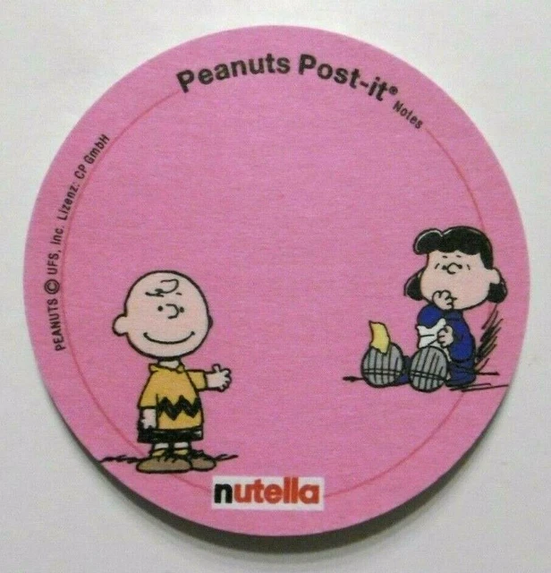 FERRERO NUTELLA PEANUTS post-It Block Charly Brown Lucy Deckelinhalt ...