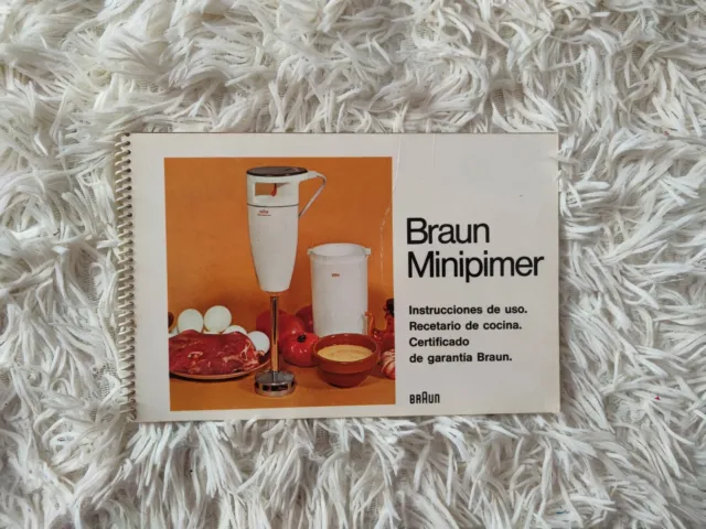 Manual de instrucciones Braun Minipimer + recetario MR-4