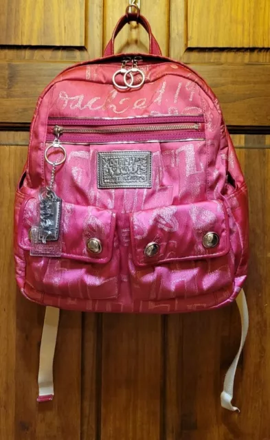 Coach Poppy Storypatch Hot Pink Glam Backpack 15387 Limited Edition