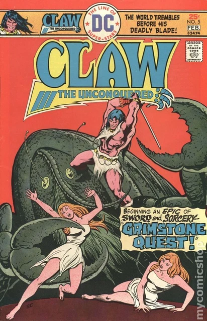 Claw the Unconquered #5 VG/FN 5.0 1976 Stock Image Low Grade