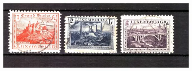 Luxemburg 1921 Mi.-Nr. 134-136A gestempelt Landschaften