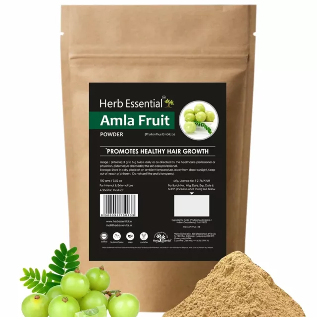 Herb Essential Pure Amla Poudre Paquet De 100gm