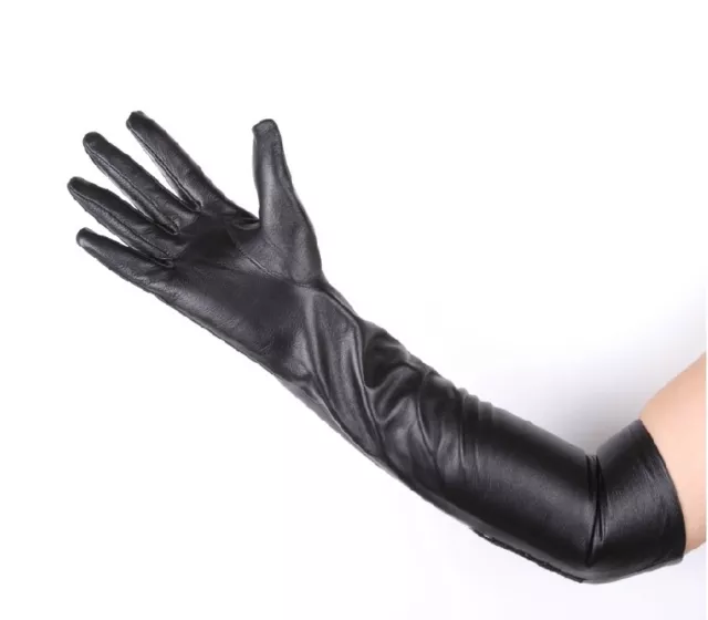 40cm/50cm/60cm Femmes Sexy Noir  cuir long Opéra gloves/Leather Evening gant