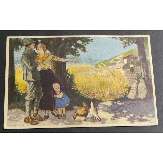 Carte Publicitaire Vintage Rinoleina - Illustrée Par Mauzan, 'Guarisce I Raffreddori', Occasion Italienne