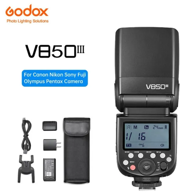 Godox V850III 2.4G HSS Flash Speedlite Li-ion Battery for Canon Nikon Sony Fuji