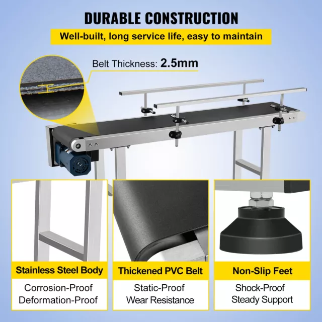 PVC Stainless Steel Belt Conveyor PVC Top-Grade Stable UTMOST IN CONVENIENCE 3