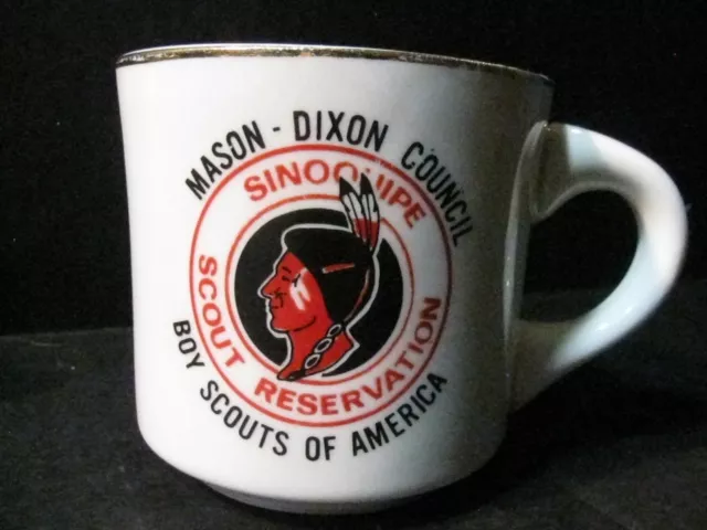 Vintage Boy Scouts Bsa Coffee Cup Mug Mason- Dixon Council Sinoquipe Reservation