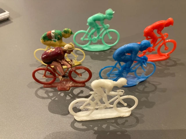 Figurine Coureur Cycliste Tour De France Années 60 - Hauteur 60 Mm, Plastique Peint, Excellent état