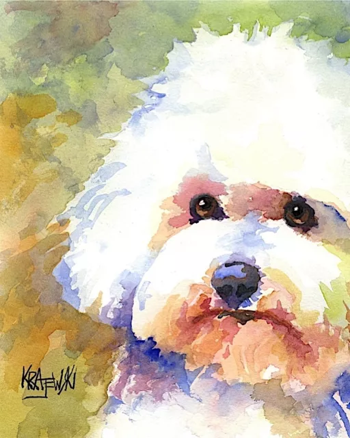 Bichon Frise Gifts | Bichon Art Print form Painting | Poster, Picture, Dad 11x14