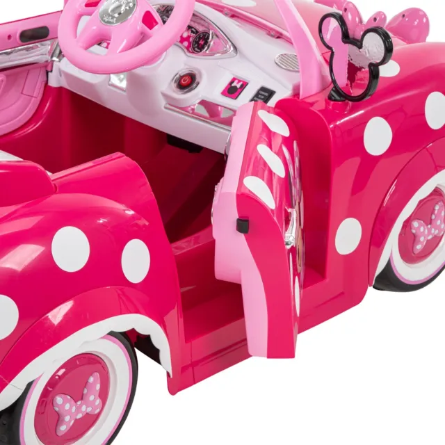 Disney Minnie Mouse Girls Electric Ride On Car - Battery Powered Motor Car 3+ 2