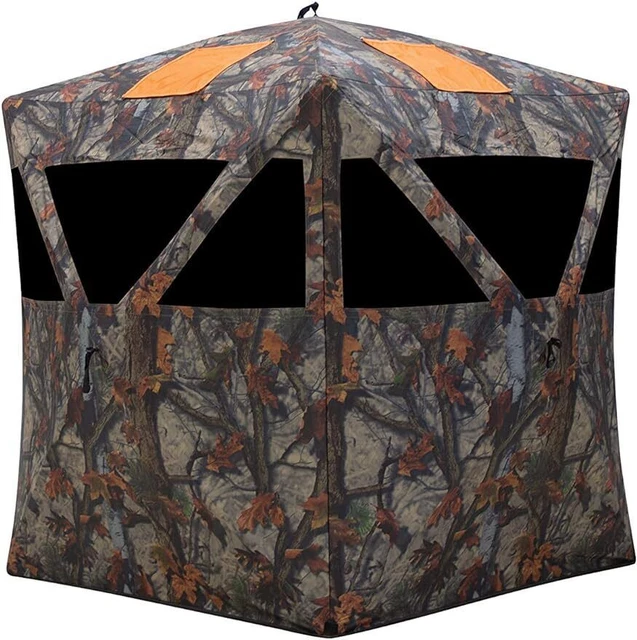PORTABLE HUNTING BLIND PopUp Hub Blind Zipperless Windows Lightweight