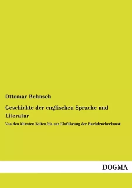 Geschichte der englischen Sprache und Literatur | Buch | 9783957824394