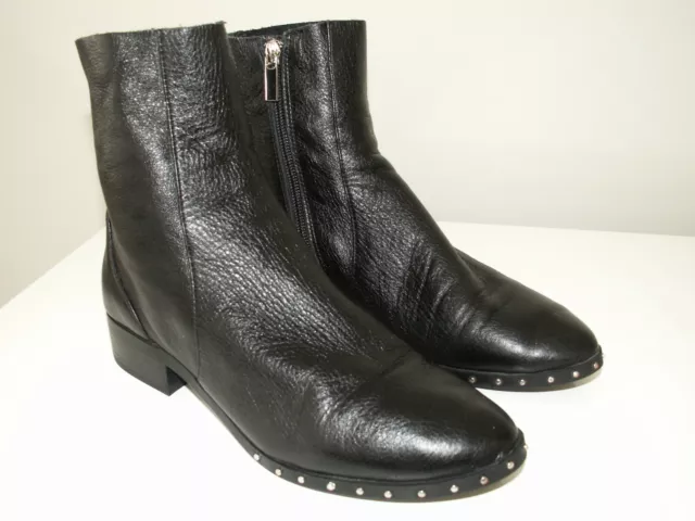 TOPSHOP KASH BLACK leather ankle sock boots uk 4 eu 37 29.00 PicClick UK