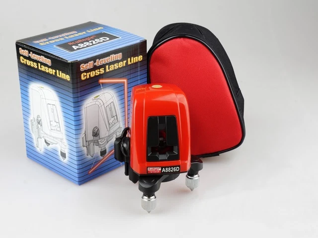 A8826D 2 Linee 1 Punto Croce Livella Laser 360 Gradi Autolivellante Interni
