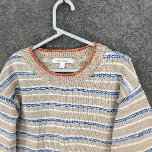 Fox & Finch Jumper Boys 6 Years Brown Striped Long Sleeve Cotton J24013 3