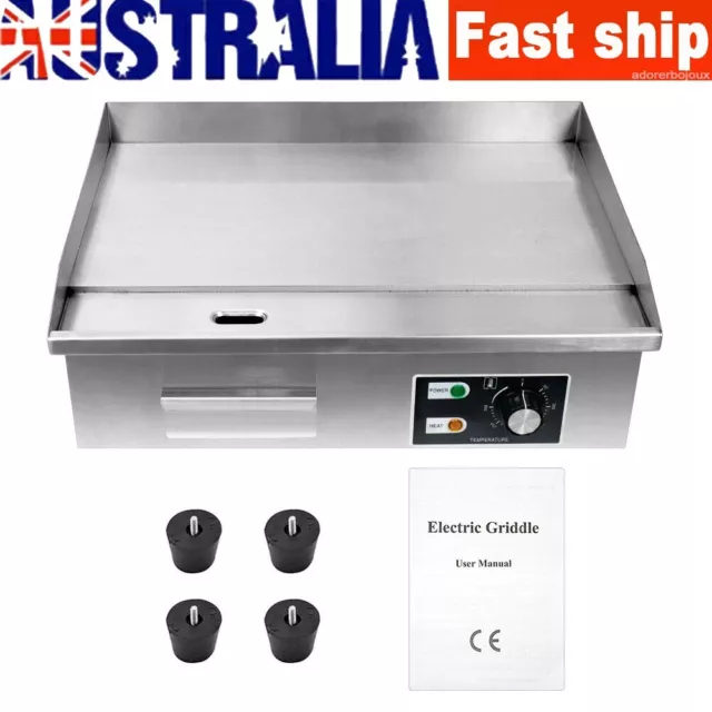 Commercial Electric Griddle BBQ Hot Plate - 3000W