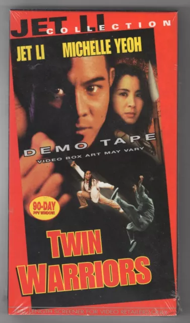 Twin Warriors (Factory Sealed Promo VHS Screener w/ Watermarks) Jet Li