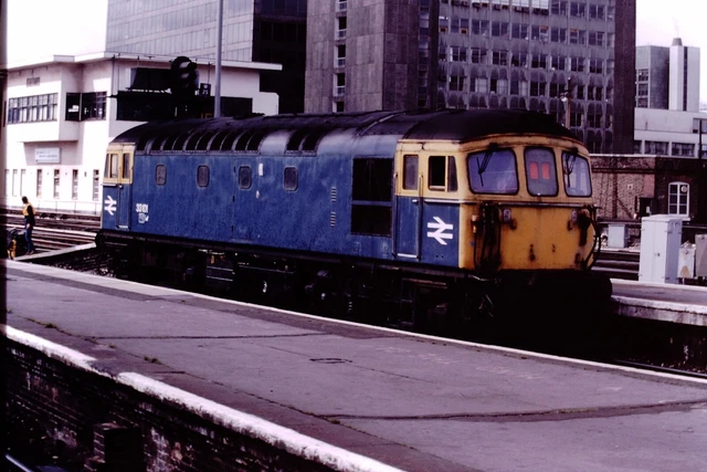 1980S BRITISH RAIL BR Diesel Electric Loco 33 101 Railway Slide 620 £3. ...