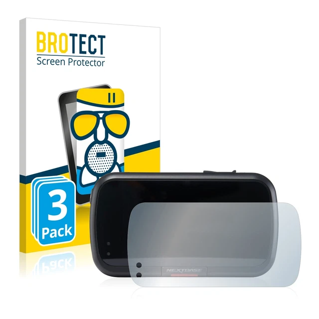 3x Anti-Riflesso Vetro Pellicola Protezione per Nextbase 322GW Proteggi Schermo