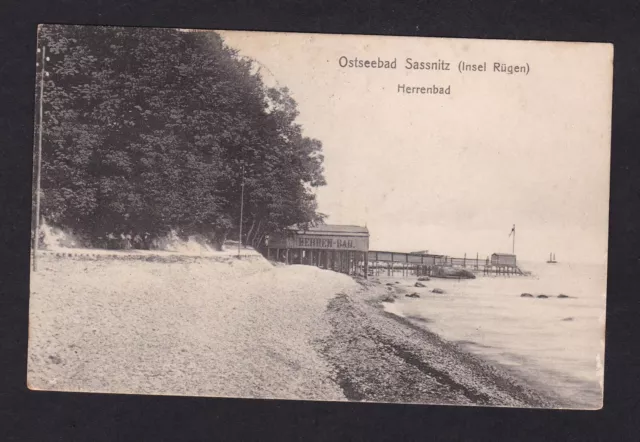 Ostseebad Sassnitz (Insel Rügen) 1922 Herrenbad / Verlag Kruse Bergen Rügen