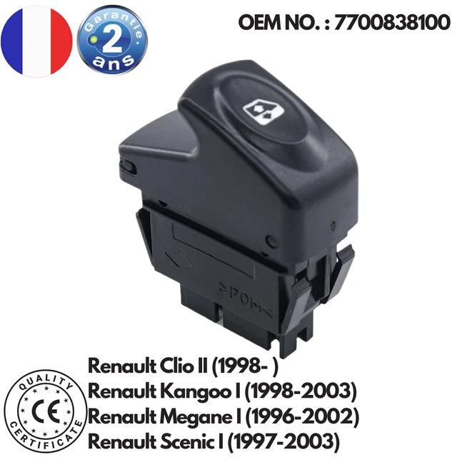 Interrupteur Lève-vitre Avant Droit Renault Kangoo 2 Phase 1 - Réf. 8200476809, Occasion