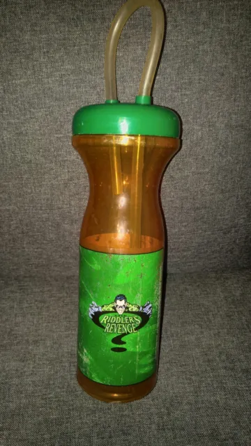 The Riddler's Revenge Six Flags Magic Mountain 1998 Vintage Cup Plastic Bottle