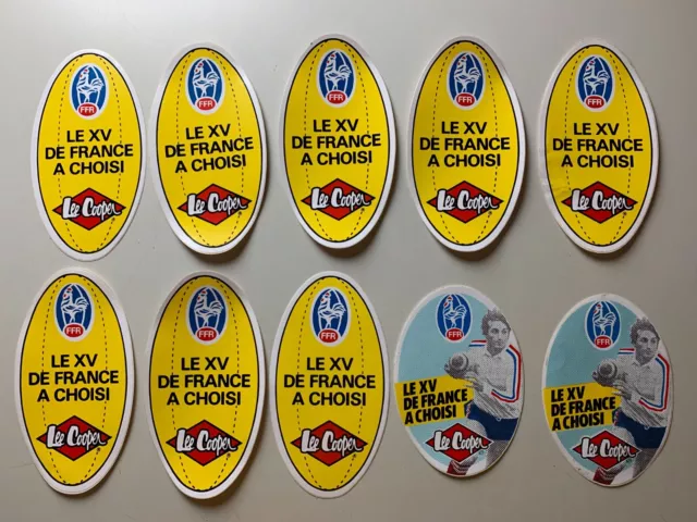 Lot 10 Stickers Federation Francaise Rugby - Le Xv De France A Choisi Lee Cooper