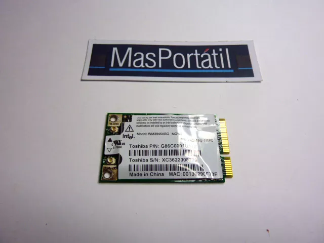 Tarjeta Wifi Wlan  Card Pci  Intel Pro/Wireless 3945Abg 407576-002 409407-002