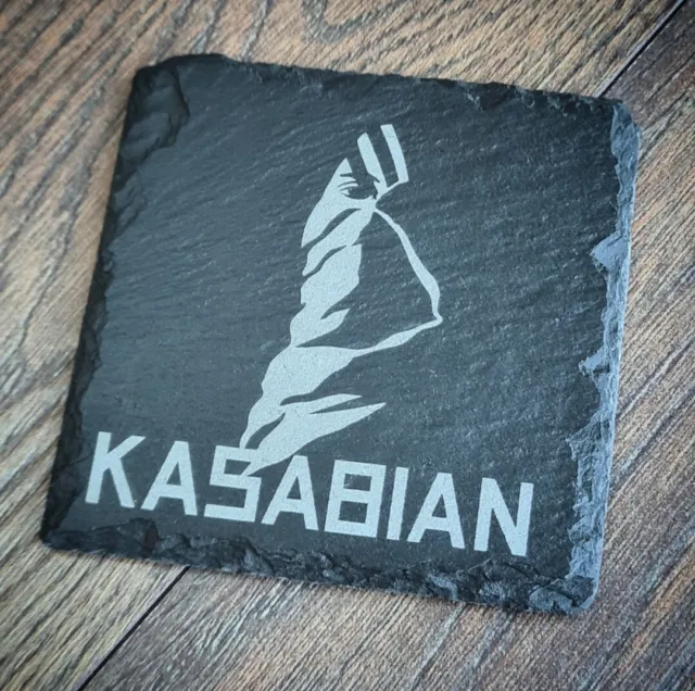 Kasabian Band Slate Coaster Laser Engraved Coffee Tea Gift