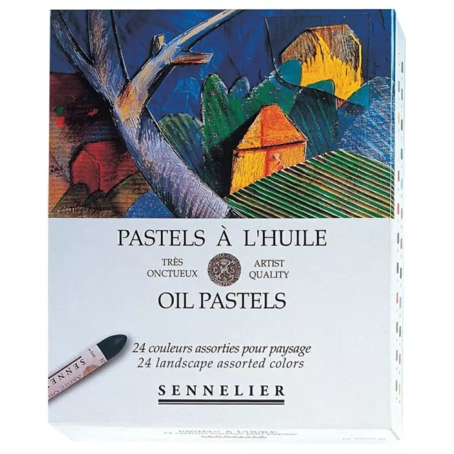 24 or 48 Colours Studio Basics Artists Soft Oil Pastels Set Art