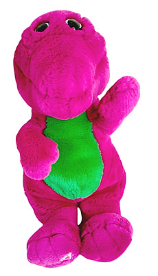 purple stuffed dinosaur