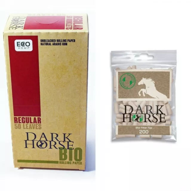 2500 Cartine Dark Horse Brown Organic 70mm  + 2000 Filtri Slim Dark Horse Bio