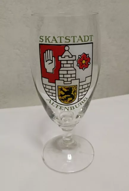 Bierglas ca 0,2 L Skatstadt Altenburg - Wappen - Glas - Sammelglas Sammler Bier