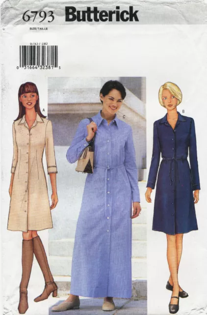 Butterick 6793 Dress Misses Easy Sewing Pattern Uncut Size 6 8 10