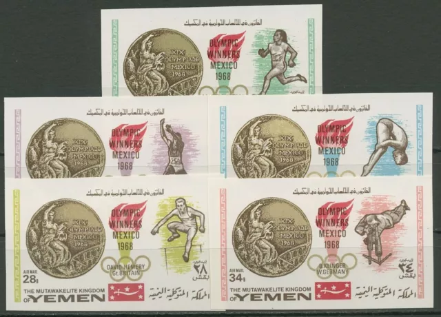 Jemen (Königreich) 1968 Goldmedaillengewinner Mexiko 620/24 B postfrisch