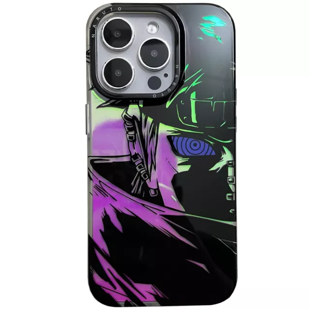 Holographic Anime Akatsuki Pain Naruto Phone case For iPhone 11 12 13 15 Pro Max