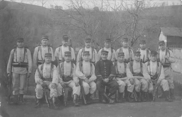 Cpa War Photo Card Curtain Camp Hairy Military Regiment Barracks