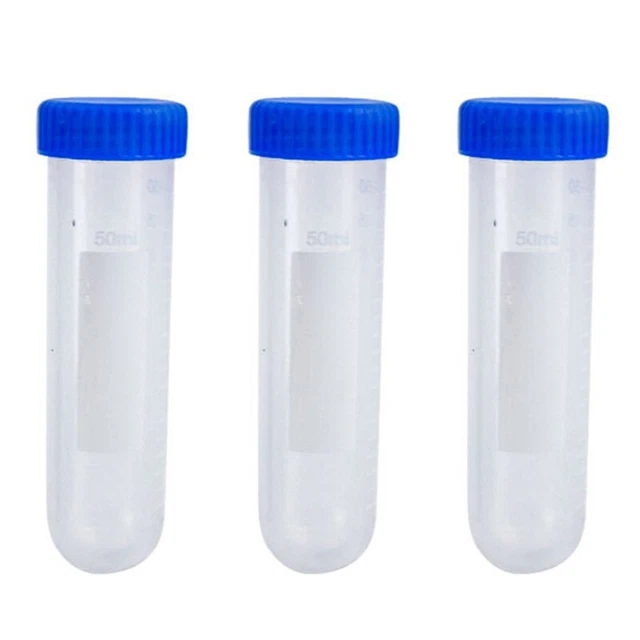 50ml Centrifuge Tubes Lab Test Container Set with Screw Cap for for School