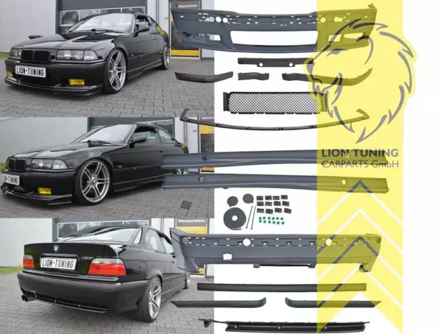 Stoßstangen Set Body Kit für BMW E36 Limo Touring Coupe Cabrio für M-Paket + M3