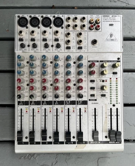 BEHRINGER EURORACK 12INPUT 2/2 Bus Mic/Line Mixer UB1204Pro Studio