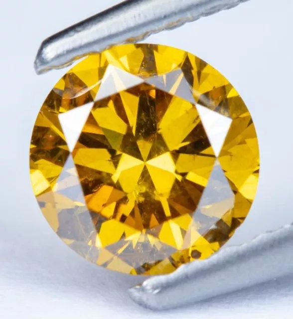 Diamant certifié naturel Jaune Orange Transparent