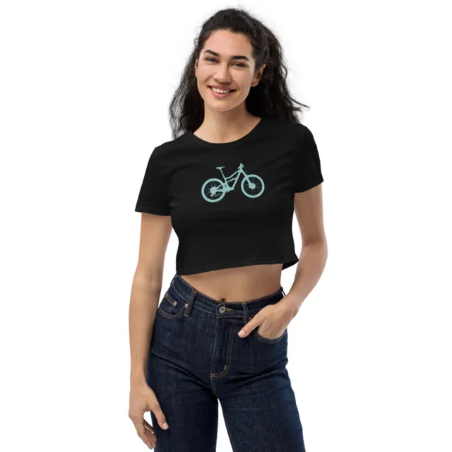 Aqua Mountain Bike Crop Top