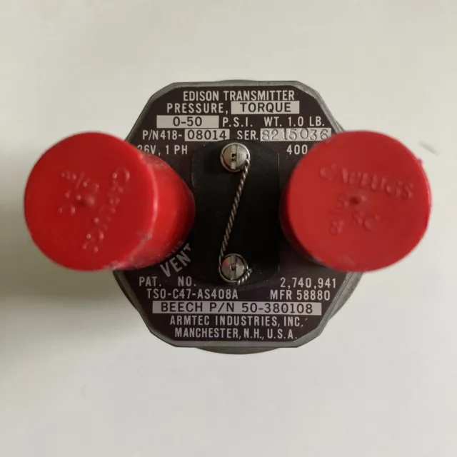 edison Torque pressure transmitter 418-08014 (Beech 50-380108) New No paperwork