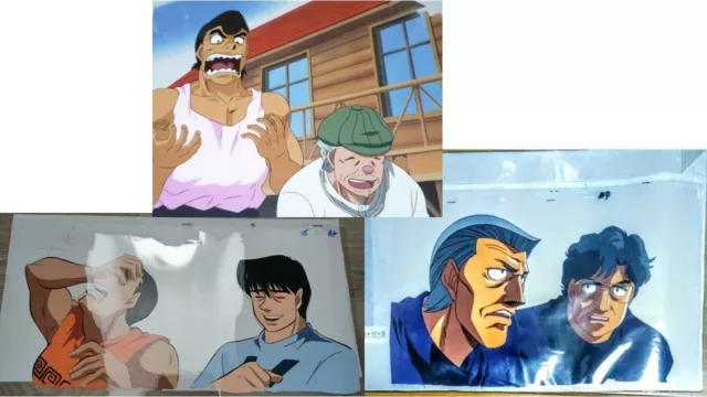 Anime Cel Hajime no Ippo / Fighting Spirit 3 packs with Gengas George Morikawa