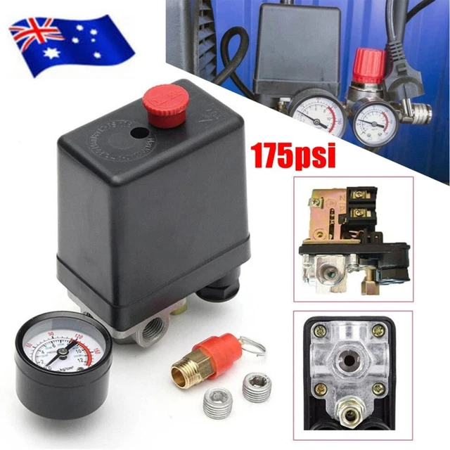 HEAVY DUTY 175 PSI 240V Air Compressor Pressure Switch Control Valve ...