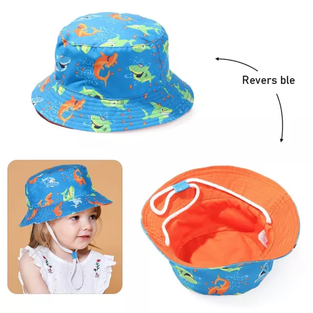 Summer Infant Floral Breathable Bucket Hat UV Protection Baby Sun Hat Beach Cap 3